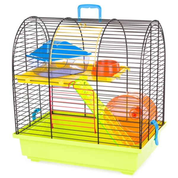 INTER-ZOO Klatka dla chomika GRIM II 360x240x380mm zółta