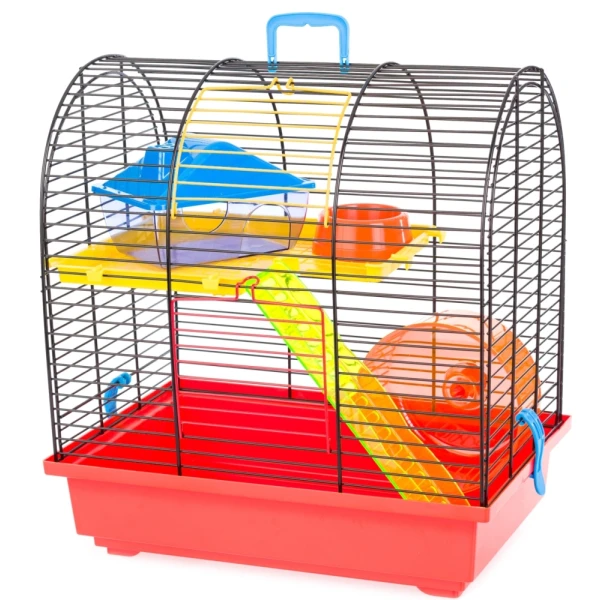 INTER-ZOO Klatka dla chomika GRIM II 360x240x380mm zółta