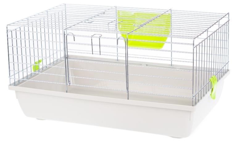 Inter-Zoo Klatka Rabbit 60 dla  Królików i Świnekocynk  58x38x31mm cm beż/ zielona