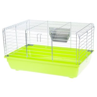 INTER-ZOO Klatka Rabbit 60 dla Królików i Świnek  Ocynk 580x380x340mm składana niebieska