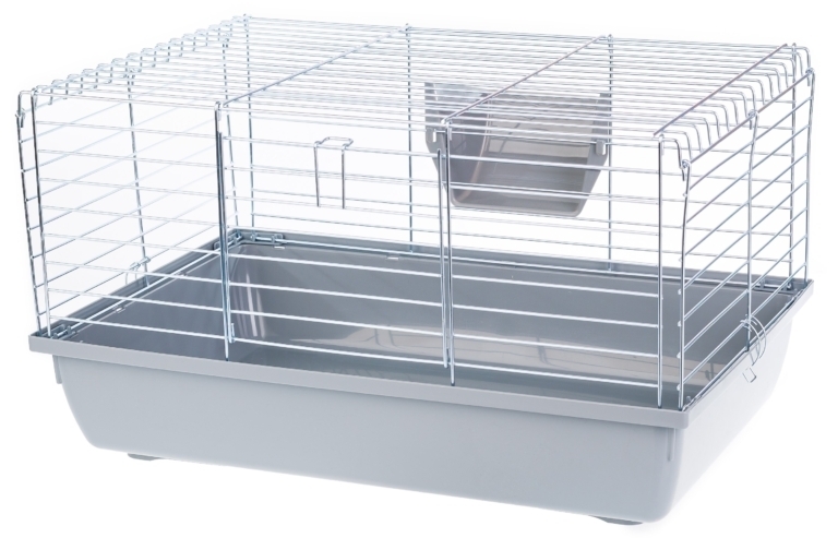 INTER-ZOO Klatka Rabbit 60 dla Królików i Świnek  Ocynk 580x380x340mm składana niebieska