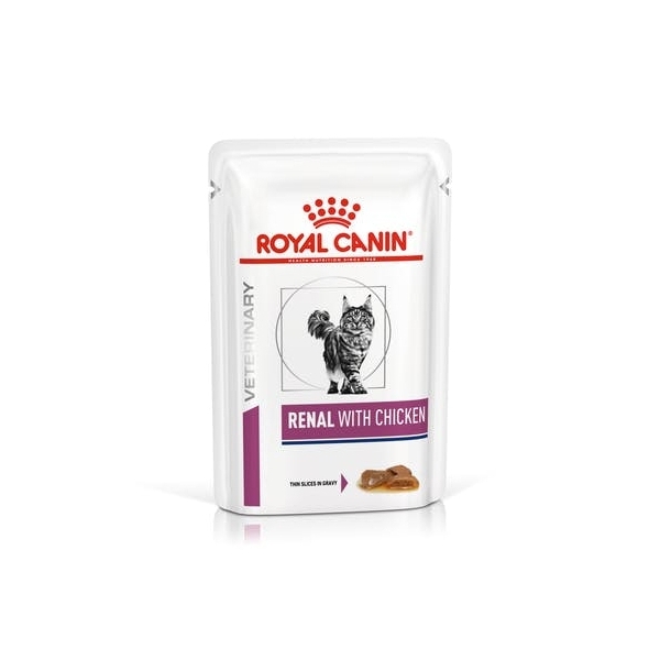 Karma mokra dla kota Royal Canin  Renal Veterinary Diet kurc