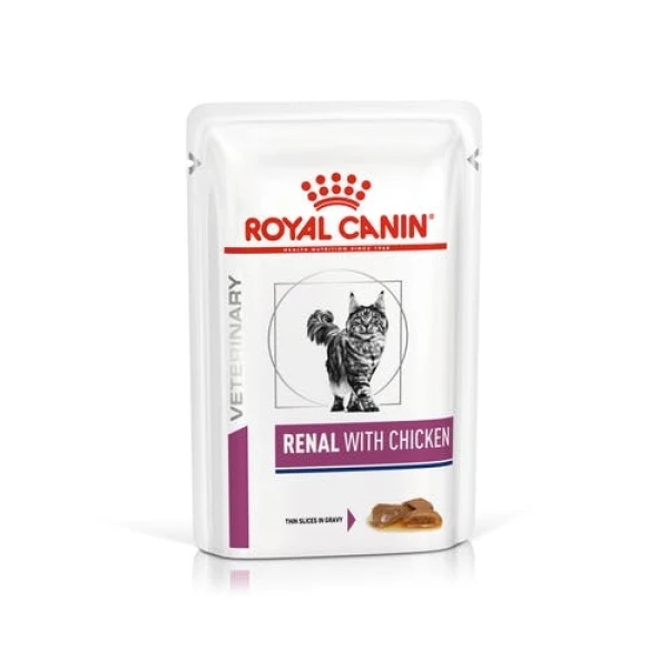 Karma mokra dla kota Royal Canin  Renal Veterinary Diet kurc