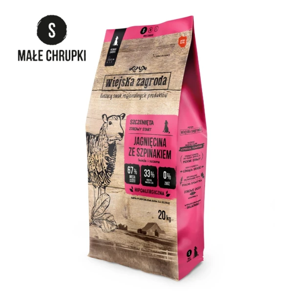 Karma sucha dla psa  Wiejska Zagroda Jagnięcina ze szpinaki