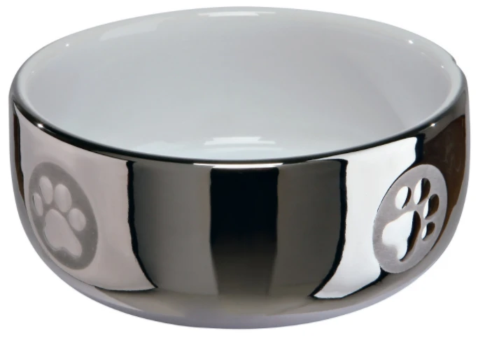 Trixie Miska ceramiczna dla kota srebrno biała 0,3l