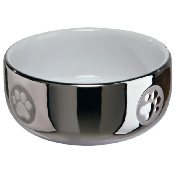 Trixie Miska ceramiczna dla kota srebrno biała 0,3l