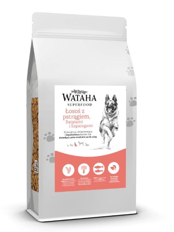 Wataha Superfood łosoś z pstrągiem i batatami GFI Karma sucha dla psa dorosłego ras średnich 2kg