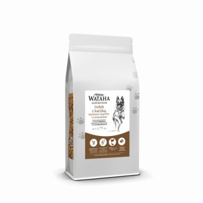 Karma sucha dla psa szczeniaka ras małych i miniaturowych GPT Wataha Superfood puppy indyk z kaczką batatami koperkiem 2kg