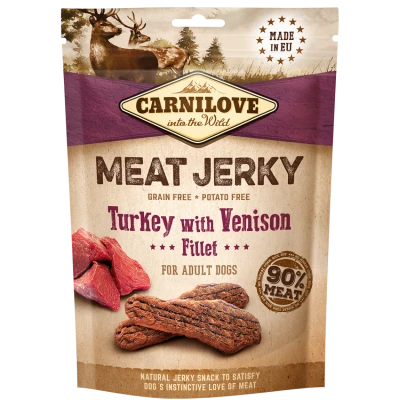 Przysmak dla psów Carnilove Jerky Snack Turkey with Venison