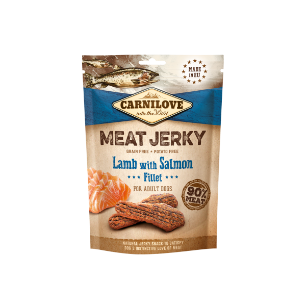 Przysmak dla psów Carnilove Jerky Snack Lamb with Salmon Fi