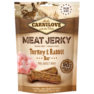 Przysmak dla psów Carnilove Jerky Snack Turkey & Rabbit Bar