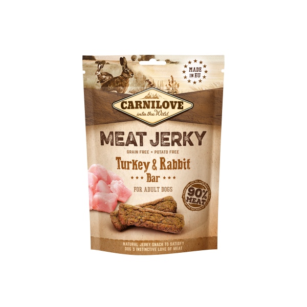 Przysmak dla psów Carnilove Jerky Snack Turkey & Rabbit Bar