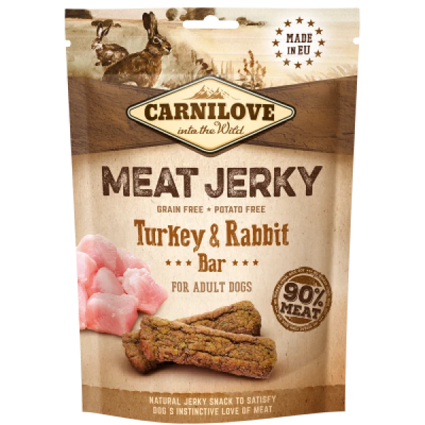Przysmak dla psów Carnilove Jerky Snack Turkey & Rabbit Bar