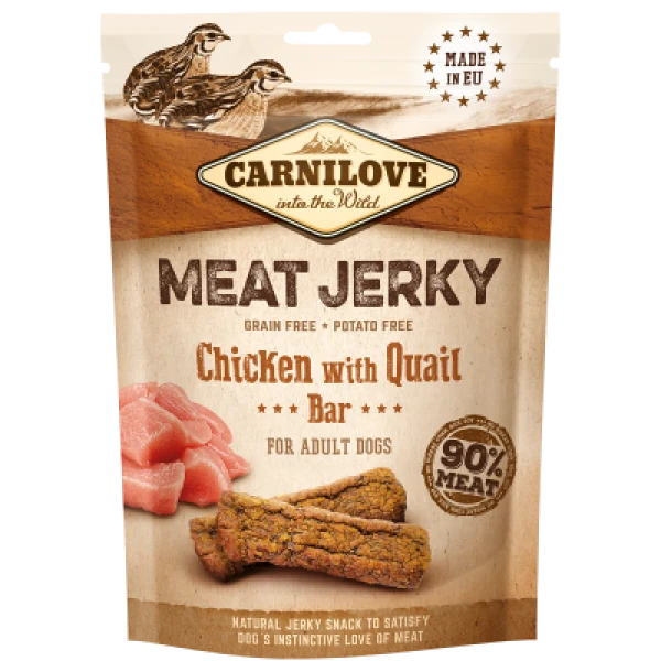 Przysmak dla psów Carnilove Jerky Snack Chicken with Quail 