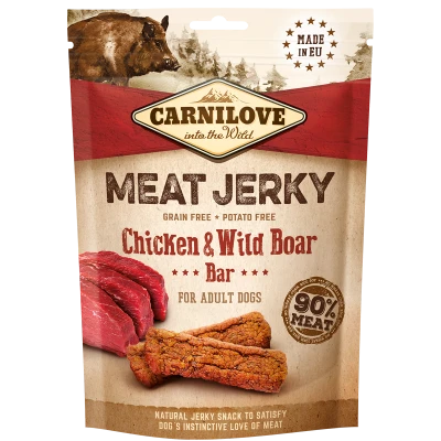 Przysmak dla psów Carnilove Jerky Snack Chicken & Wild Boa