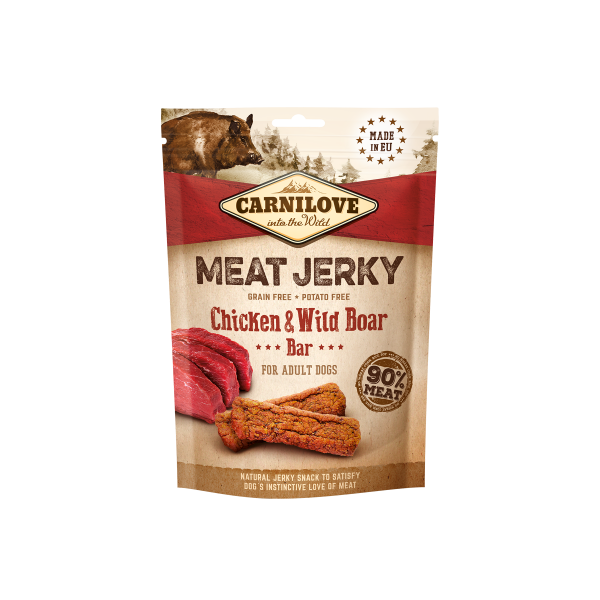 Przysmak dla psów Carnilove Jerky Snack  Chicken & Wild Boa