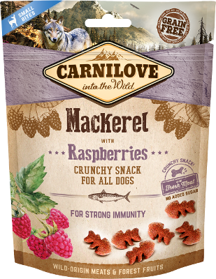 Przysmak dla psów Carnilove Crunchy  Mackerel with Raspberries 200g