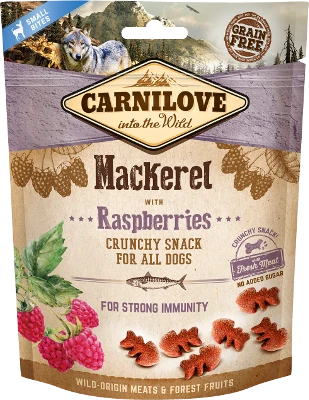 Przysmak dla psów Carnilove Crunchy  Mackerel with Raspberr