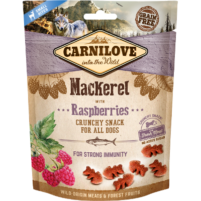 Przysmak dla psów Carnilove Crunchy  Mackerel with Raspberries 200g