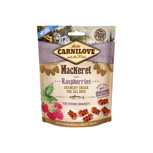 Przysmak dla psów Carnilove Crunchy  Mackerel with Raspberr