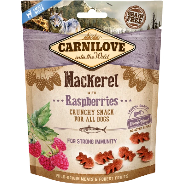 Przysmak dla psów Carnilove Crunchy  Mackerel with Raspberr