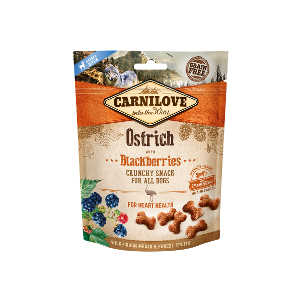 Przysmak dla psów Carnilove Crunchy Ostrich with Blackberri