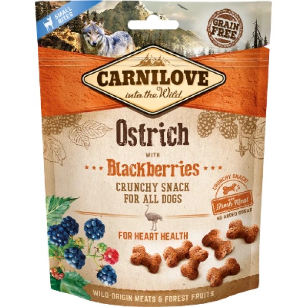 Przysmak dla psów Carnilove Crunchy Ostrich with Blackberri