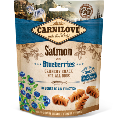 Przysmak dla psów Carnilove Crunchy Salmon with Blueberries 200g