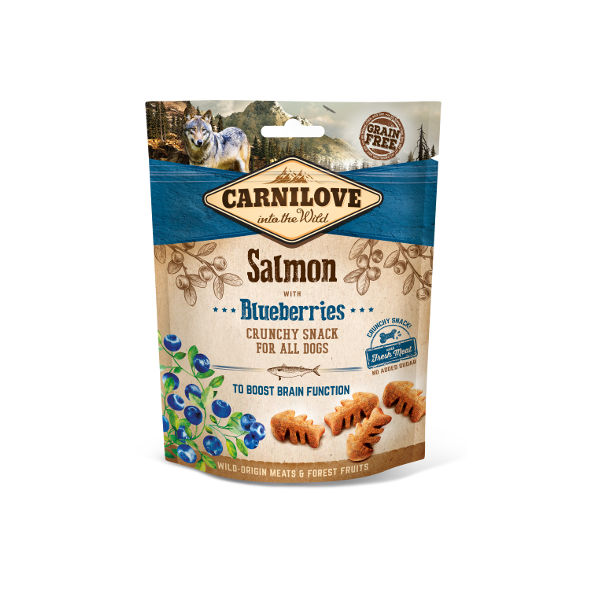 Przysmak dla psów Carnilove Crunchy Salmon with Blueberries
