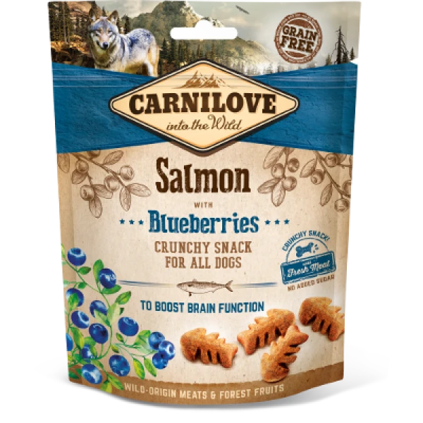 Przysmak dla psów Carnilove Crunchy Salmon with Blueberries