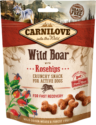 Przysmak dla psów Carnilove Crunchy Wild Boar with Rosehips 200g