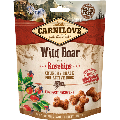 Przysmak dla psów Carnilove Crunchy Wild Boar with Rosehips 200g