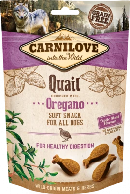 Przysmak dla psów Carnilove Semi-Moist Quail with Oregano