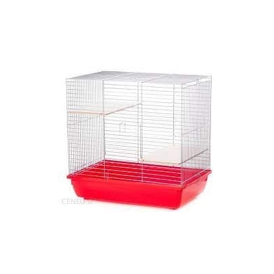 Klatka Inter Zoo dla Szynszyli  ocynk 60cm 580x380x575mm czerwona