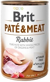 Karma mokra dla psa Brit  Pate&Meat Rabbit Królik 800g puszka