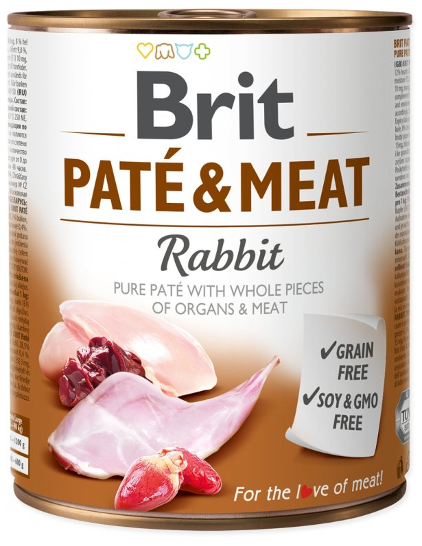 Karma mokra dla psa Brit  Pate&Meat Rabbit Królik 800g puszka