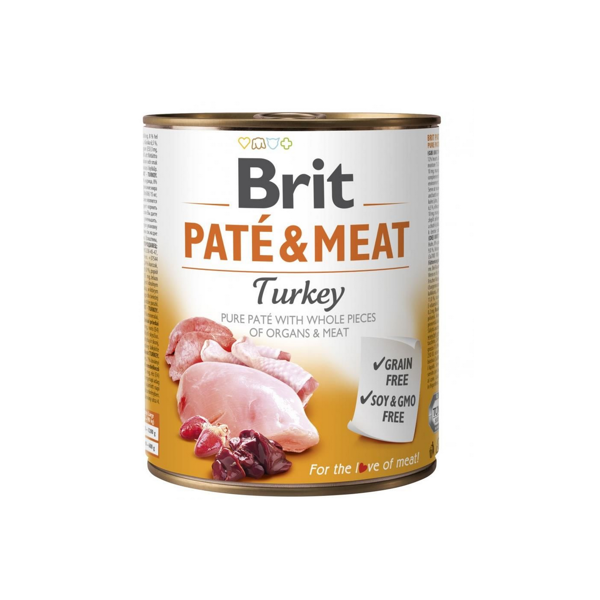 Karma mokra dla psa Brit  Pate&Meat Turkey , Indyk 800g pusz