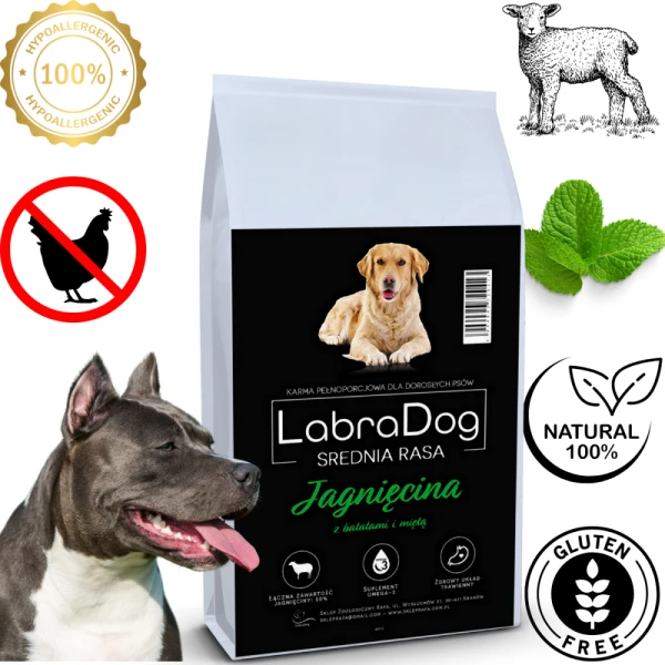 Karma sucha dla psa dorosłego LabraDog Superfood Jagnięcin