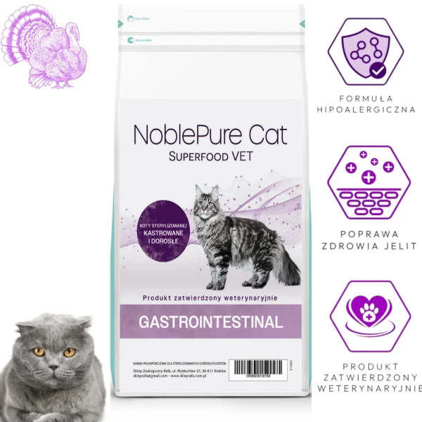 NoblePure Cat Vet Gastrointestinal Hydrolizowana Hypoalergic