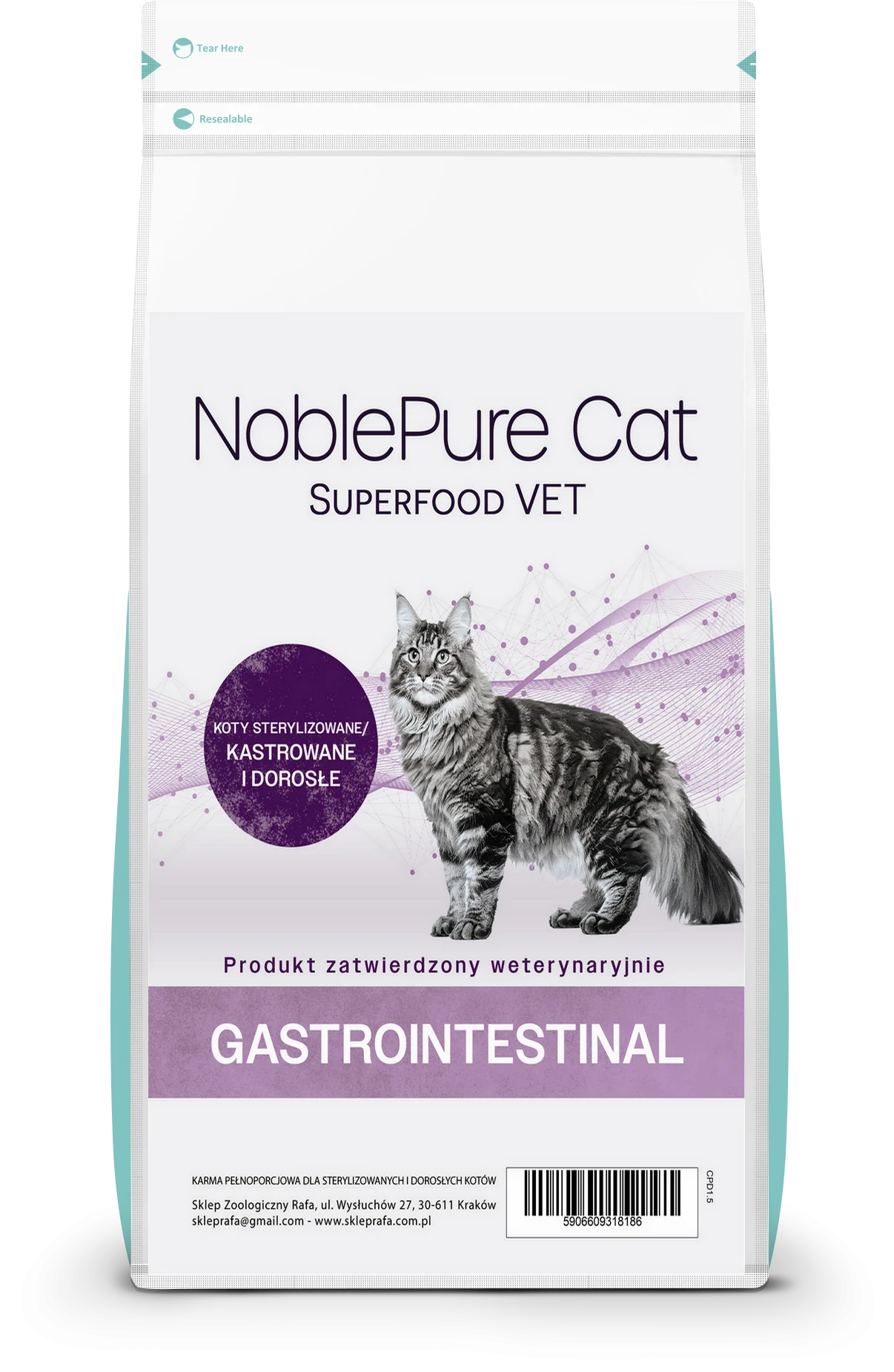 NoblePure Cat Vet Gastrointestinal Hydrolizowana Hypoalergic