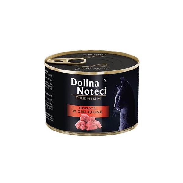Karma mokra dla kota Dolina Noteci Premium Bogata w Cielęci