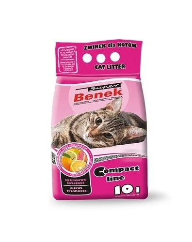 Żwirek dla kota Benek Super Compact Cytrusowa świeżość 