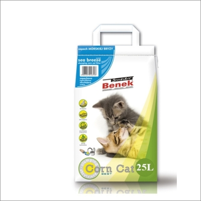 Żwirek dla kota Benek  Super Corn/Kukurydza Morska Bryza 25l