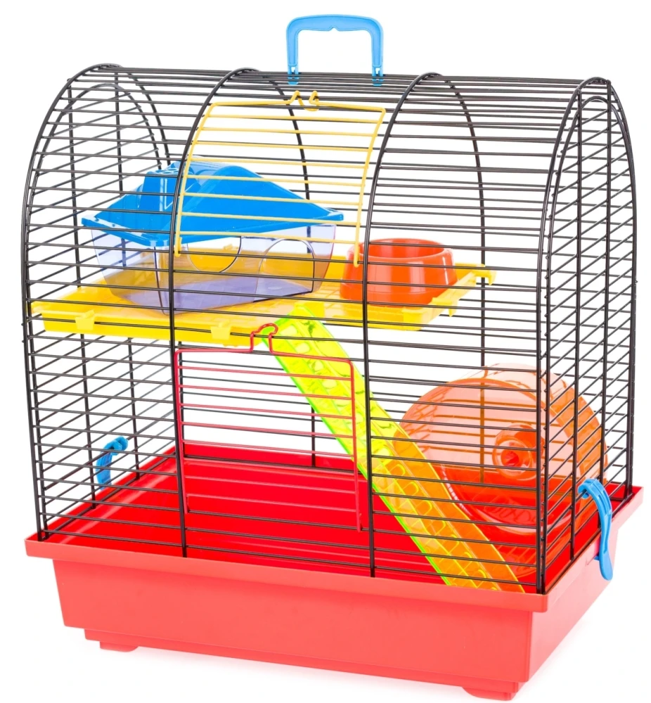 INTER-ZOO Klatka dla chomika GRIM II 360x240x380mm niebieska