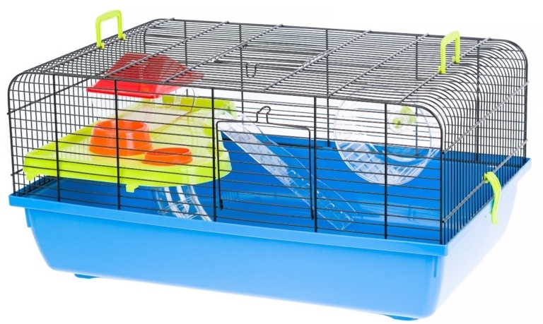 Inter-Zoo Klatka Jerry  I dla chomika 580x380x285mm Niebieska