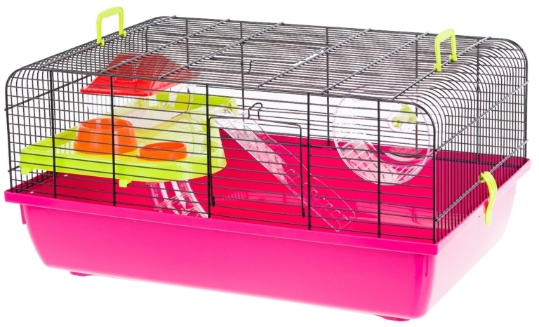 Inter-Zoo Klatka Jerry  I dla chomika 580x380x285mm różowa