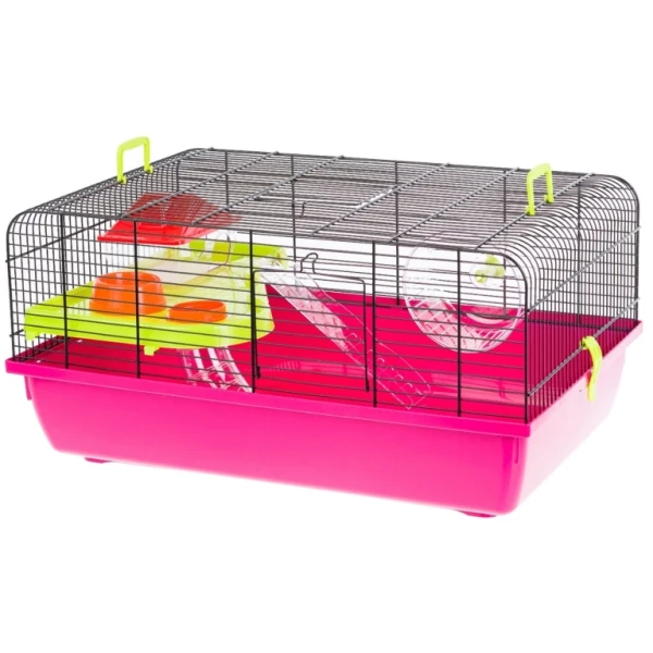Inter-Zoo Klatka Jerry  I dla chomika 580x380x285mm różowa