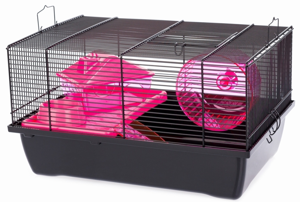 Inter-Zoo Klatka dla myszy , chomika Gino Mini Mouse 420x290x240 różowa