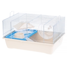 Inter-Zoo Klatka dla myszy , chomika Gino Mini Mouse cynk 420x290x240 beż/niebieski