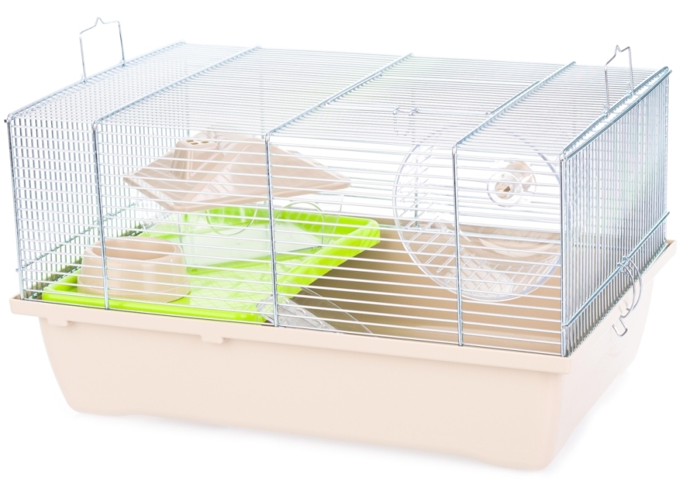Inter-Zoo Klatka dla myszy , chomika Gino Mini Mouse cynk 420x290x240 beż/niebieski
